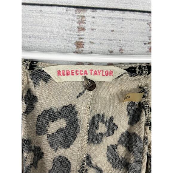 Rebecca Taylor Medium Leopard Print Tank Top Flowy Strappy Soft Boho Mob Wife - Picture 3 of 6